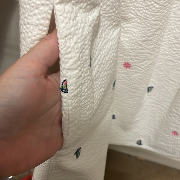 Lilly Pulitzer Navy & White Halter Dress, EUC Medium with sailboat/wheel detail - Picture 6 of 7